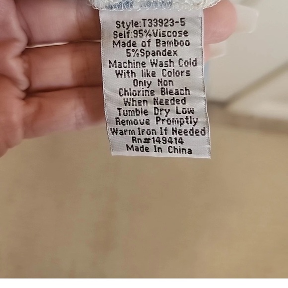 Johnny Was Blue Floral Dress Sleeveless Midi Sheath Boho Chic XS - Picture 7 of 8